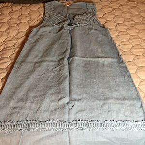 Women’s Cornflower Blue Linen Dress (M)